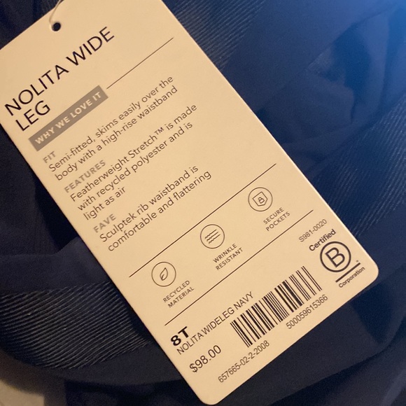 Athleta Nolita Wide Leg // Navy #657665 - Picture 9 of 16